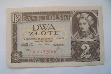 POLSKA 2 złote 1936 r. JADWIGA  