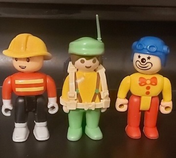 Vintage-Trzy figurki Playmobil Geobra -1990 r.