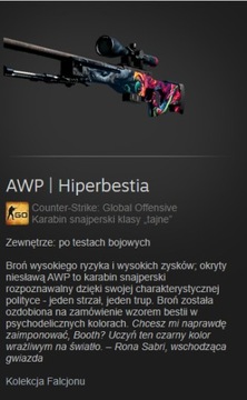 AWP Hiperbestia Hyper Beast CS GO CS2 SKIN