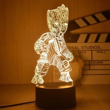 Groot Lampka 3D 