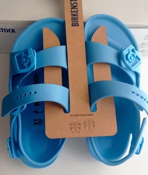 Birkenstock Milano 31 niebieskie turkus sandały