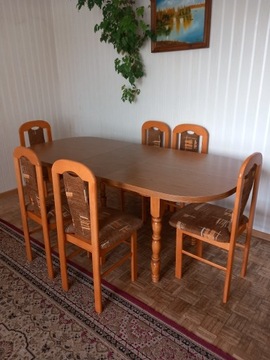 Stół + 6 krzeseł 