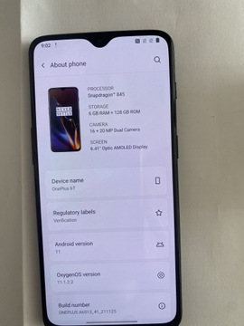 Smartfon OnePlus 6T 6 GB / 128 GB 4G (LTE) 