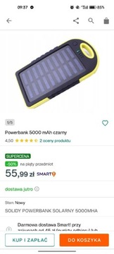 Powerbank solarny 5000 mAh 