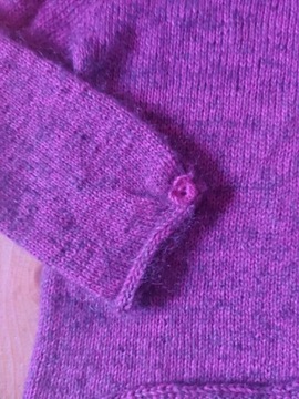 Sweter z wełny merino i jedwabiu, ręcznie wykonany