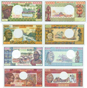 Kopie banknotów Kongo - seria 1974