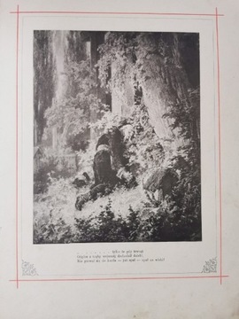 Oryginalna grafika 1878 M. E. Andriolli Śmierć 