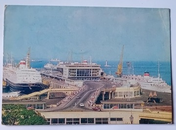 Pocztówka z CCCP. Port morski Odessa. 1975