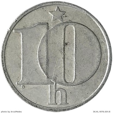 10 halerzy 1976, Czechosłowacja