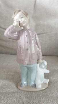 NAO Lladro Chłopczyk z misiem 20cm