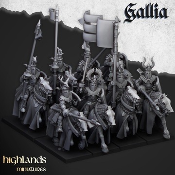 Knights of Gallia - x6 - Highlands Miniatures - Druk 3D