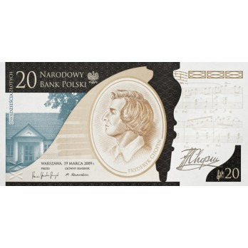 20 zł Fryderyk Chopin x 5 szt banknot kolekcjoners