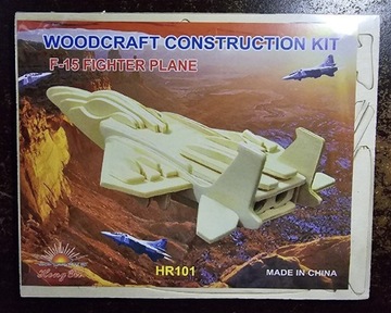 Drewniane puzzle 3D woodcraft construction kit F15