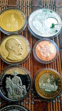 Medale Numizmaty lustrzanki 20 sztuk Oryginały 