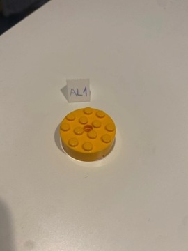 Lego klocek okrągły 4x4 jasny pomarańczowy