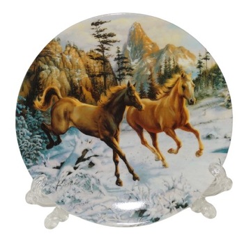 Talerz Koń Konie Na Śniegu BRADEX