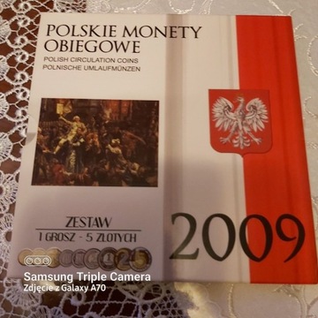 Polskie monety obiegowe 2009 BLISTER MENNICZY 