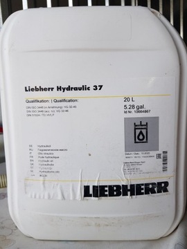 Oryginalny olej hydrauliczny LIEBHERR  37