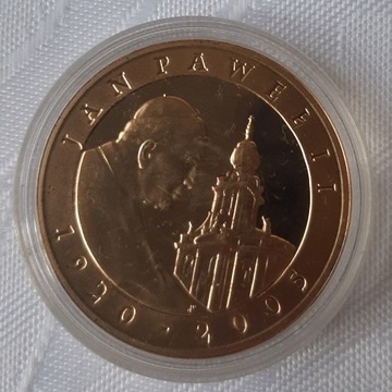 Moneta 10 zł - Jan Paweł II 2005 r. Platerowana