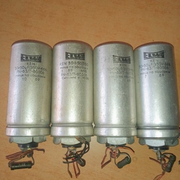 Kondensator Elwa 50+50uF. 35x75mm.