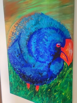 Obraz własnoręcznie malowany Ptak, 75 x 115