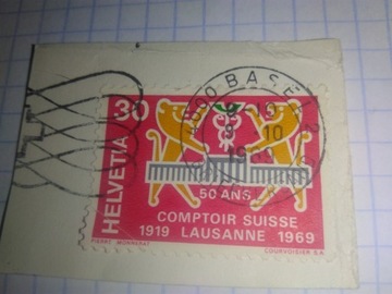 Znaczek 1969r. 30centów Szwajcaria