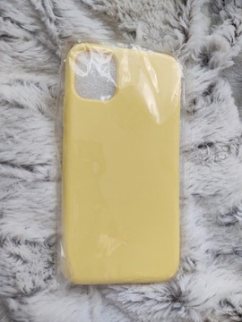 Etui case iphone 11 żółty silikonowe