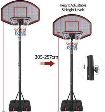 305cm 3.05m kosz do koszykówki PROFESJONALNY