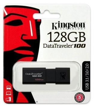 Pen Drive Kingston DT100 G3 128GB USB 3.1/3.0/2.0
