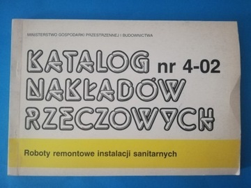 Katalog nakładów rzeczowych 4-02