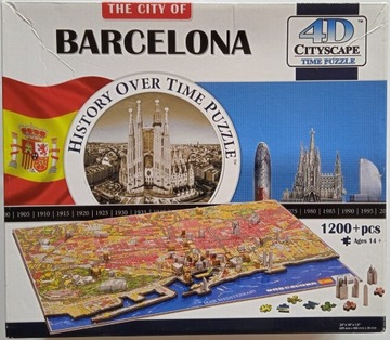 Puzzle 4D Barcelona 1200+ elementów 