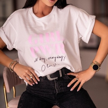 T-shirt ''GIRL PWR'' marki O'LA Voga