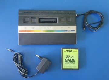 Atari 2600 Cartridge 32 in 1 Gra zasilacz kabel