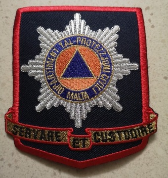 Naszywka Straż Pożarna Obrona Cywilna Malta Unikat