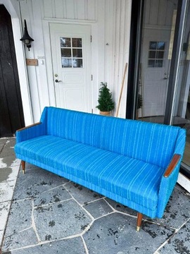 Piękna duńska sofa z lat 60 teak mid-century prl 