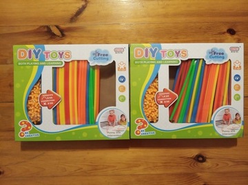 KLOCKI Konstrukcyjne patyki DIY TOYS    2 komplety