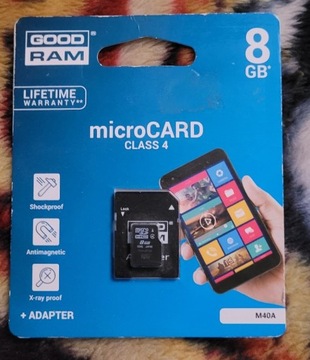 Goodram karta pamięci 8 gb micro sdhc + adapter SD