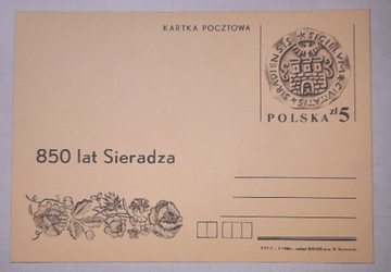 Kartka pocztowa Cp926 850 lat Sieradza