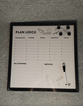 Tablica magnetyczna - Plan lekcji