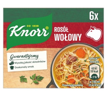 Kostka rosołowa/bulionowa wołowy Knorr 60 g