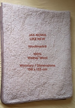 Kołdra rehabilitacyjna, 100% Wełna, Woolmark