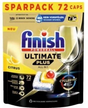 FINISH Ultimate Plus All-in-1 72 szt niemieckie DE