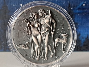 APHRODITE AND ADONIS Myth 2 Oz Silver Kamerun 2023