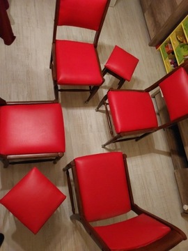 Restored Chairs and Poufs from the times of  PRL