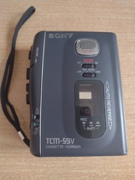 Sony tcm-59v dyktafon kasetowy mint