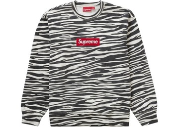 Bluza Supreme Box Logo Crewneck (FW22) Zebra