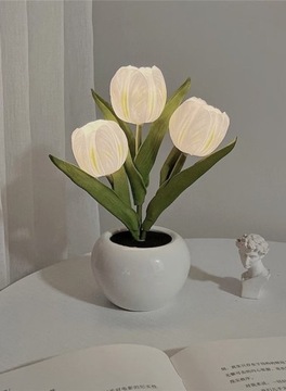 Lampa LED tulipany sztuczne kwiaty