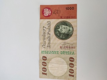 Banknot PRL 1000 zł kopernik z 1965 roku