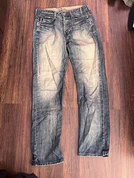 spodnie jeansy vintage prosta nogawka baggy