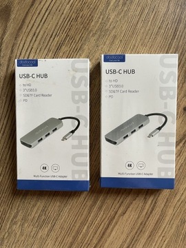 2 szt. Adapter, stacja dokująca 7in1 USB-C Hub